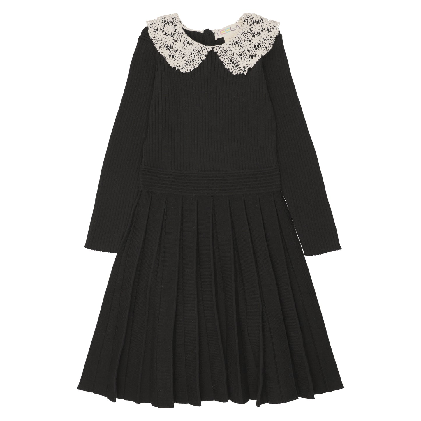 Black Lace Knit Dress