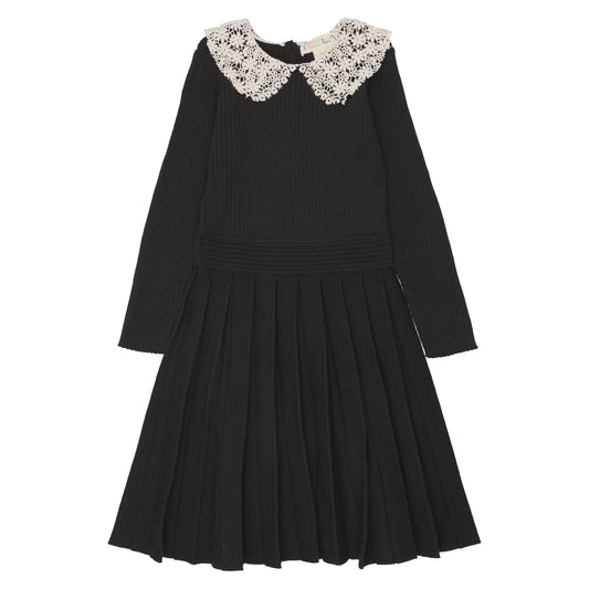 Black Lace Knit Dress