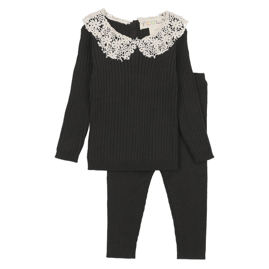 Black Lace Baby Girl Knit