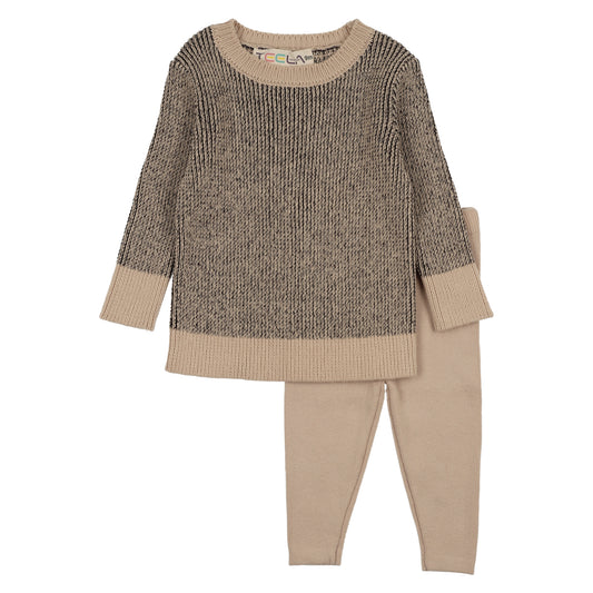 Beige Marled Baby Set