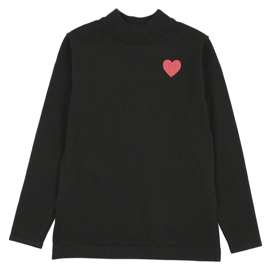 Black Knit Mockneck