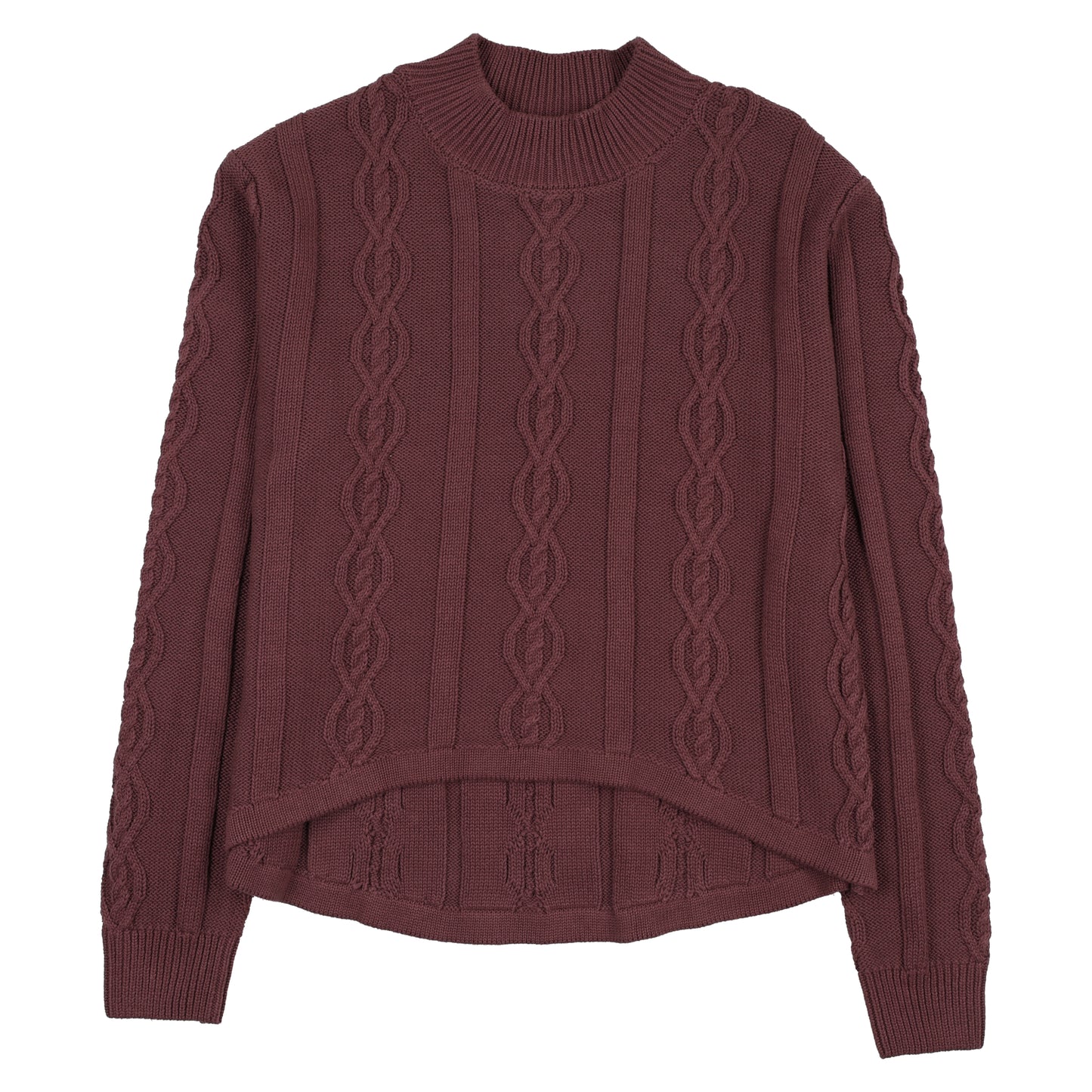 Plum Cable Sweater