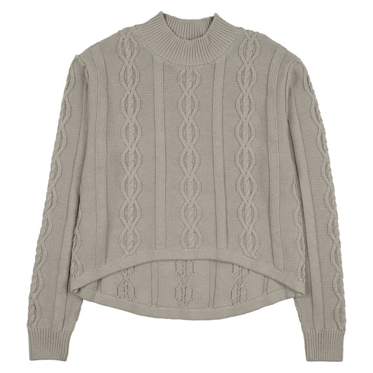 Silver Cable Sweater