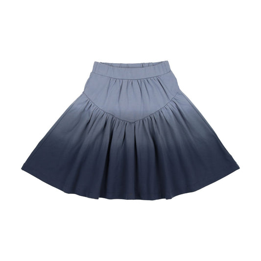 Blue Ombre Print V Skirt