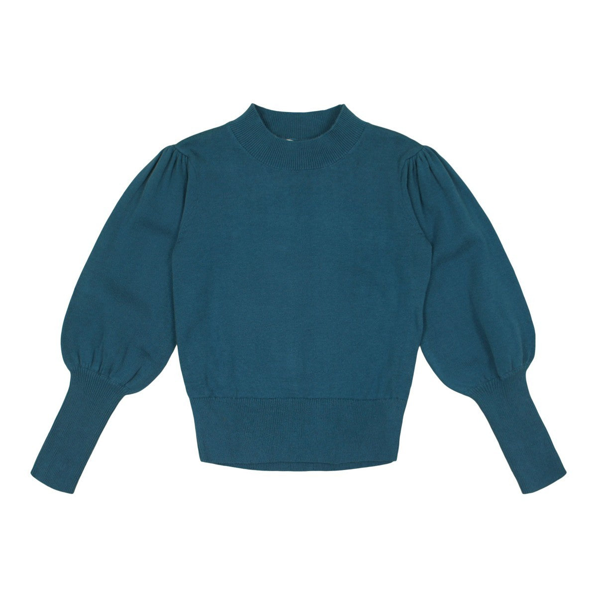 Blue Puff Sleeve Sweater