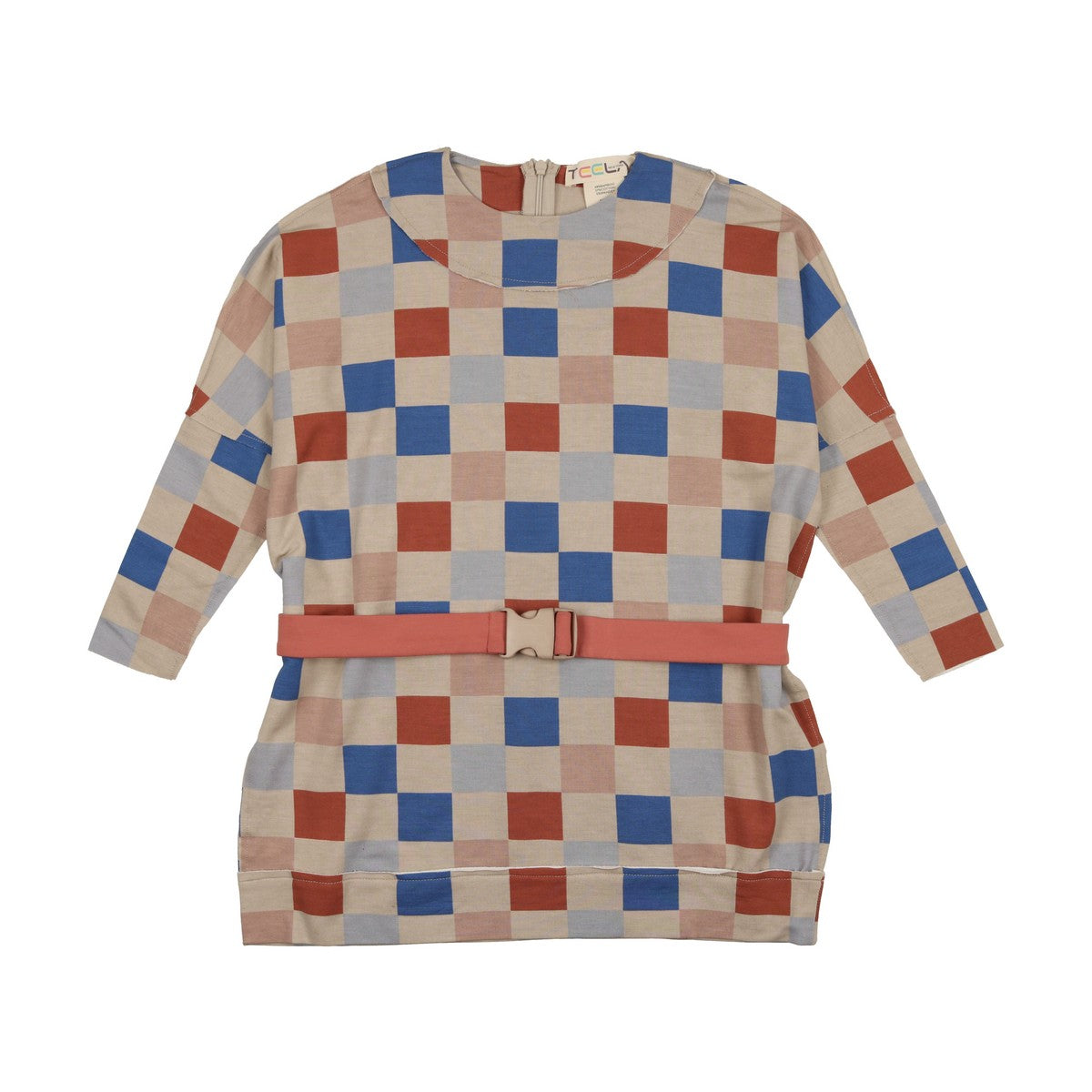 checkboard Square Seams Dress