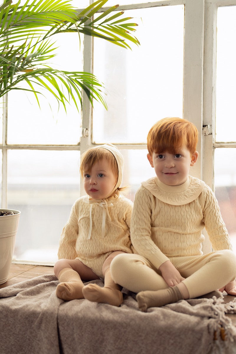 ecru Pointelle Baby Set