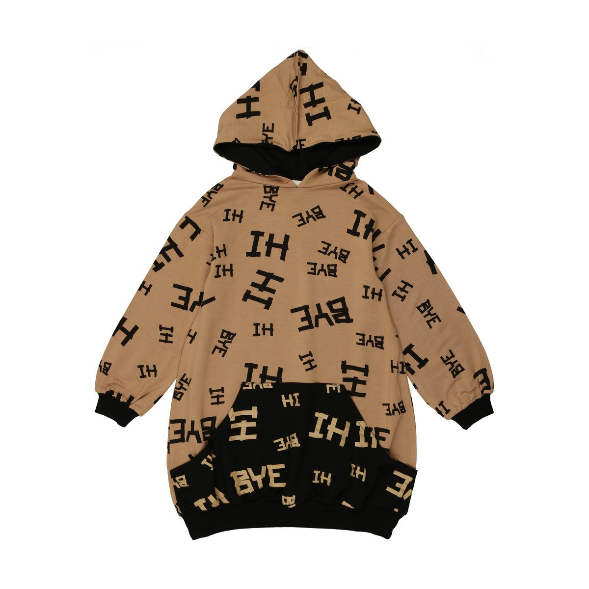 Hi/Bye Pocket Hoodie Dress