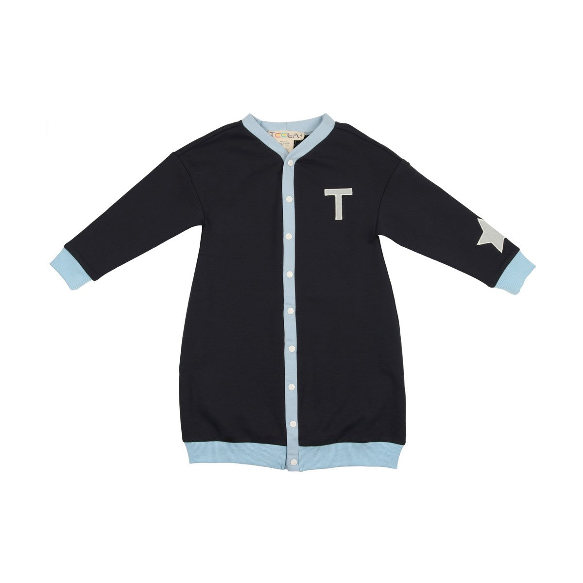 Navy Patch Cardigan Dress