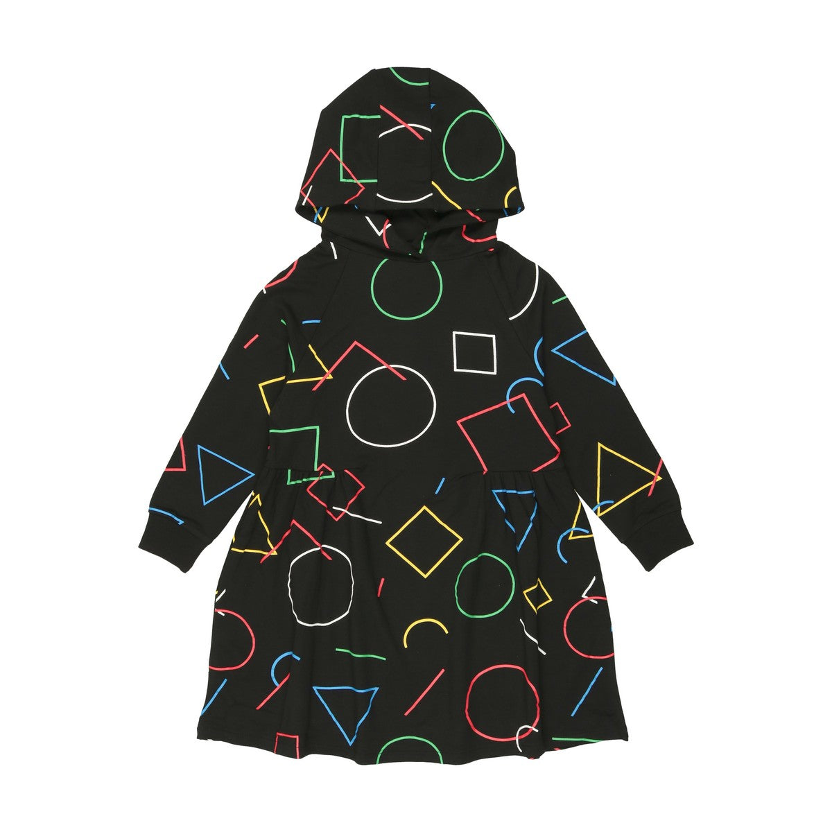 Shapes Cinched Hoodie Dress