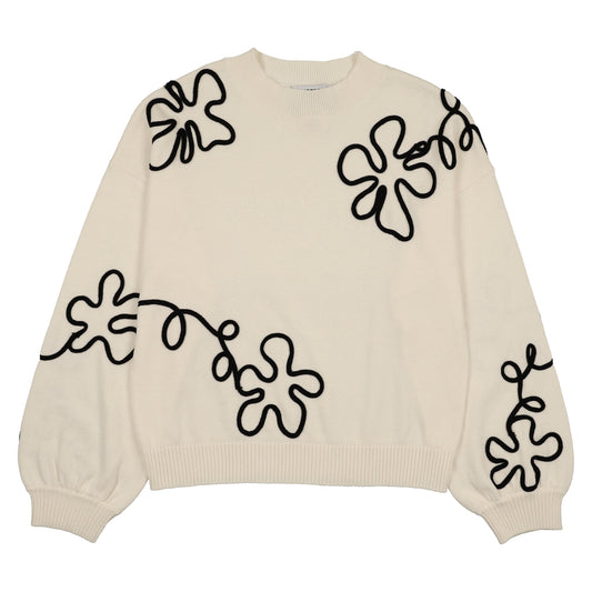 White Yarn Teen Sweater