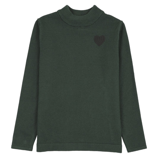 Green Knit Mockneck