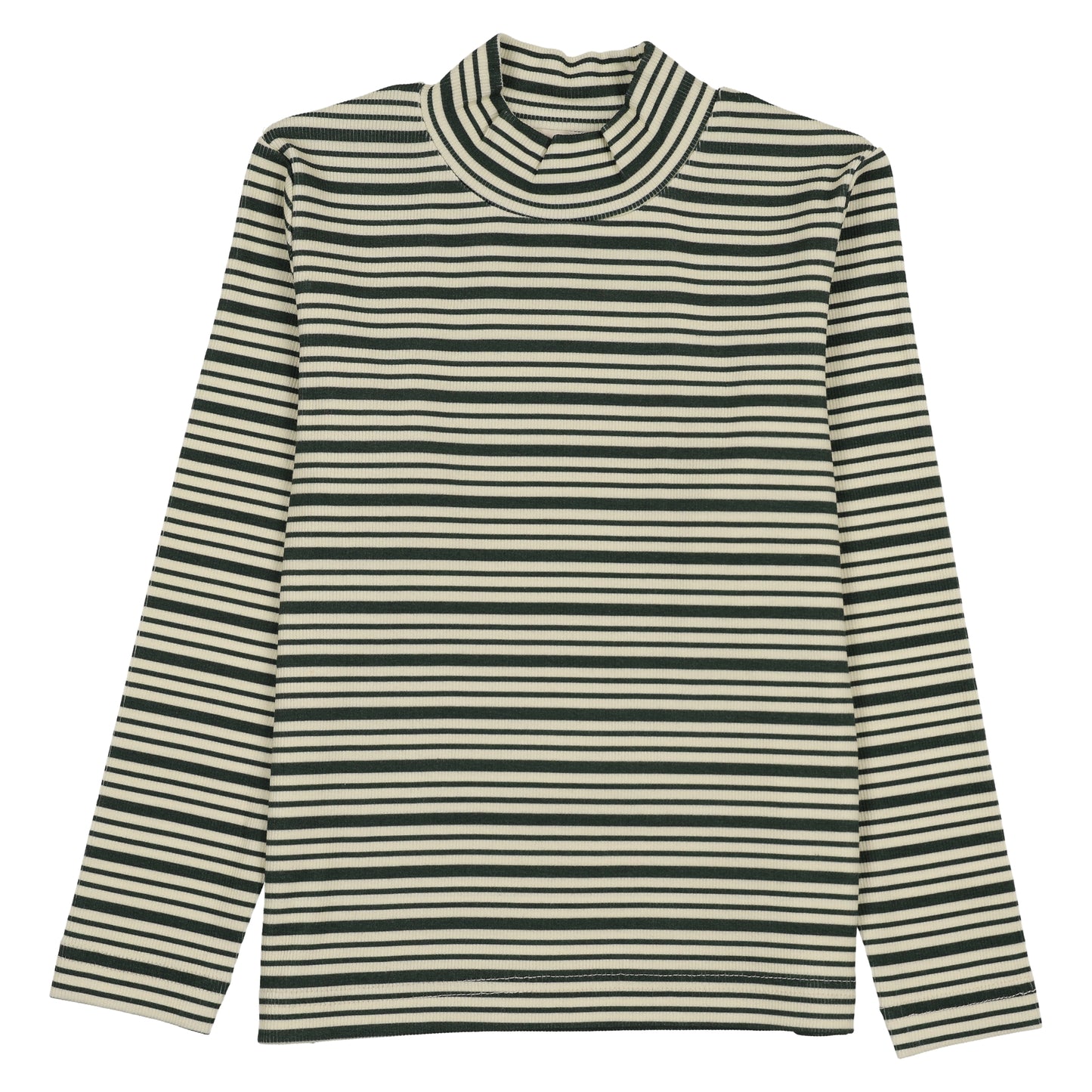 Green Stripe Mock Neck