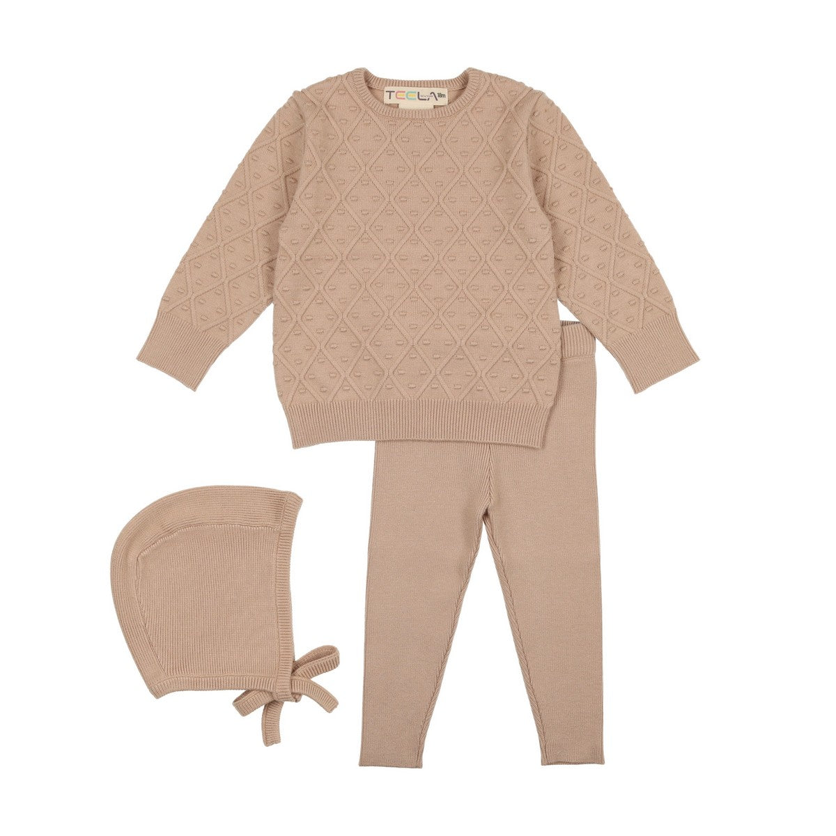 beige Cable Baby Set