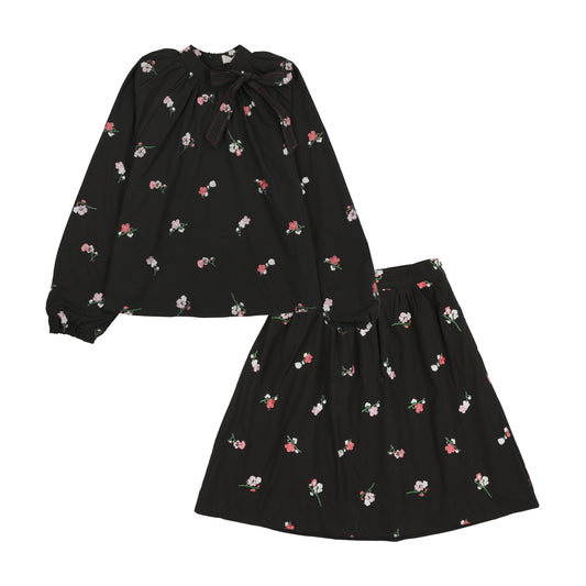 Black Embroidered Set