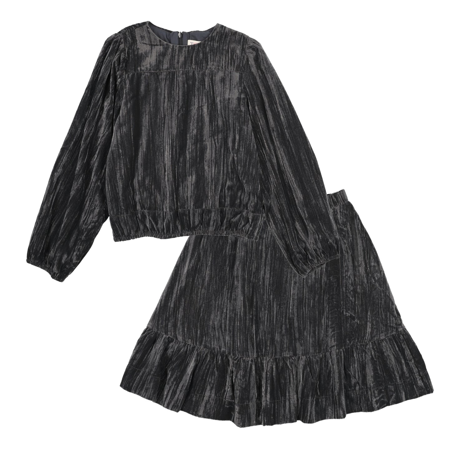 Navy Crushed Velvet Set