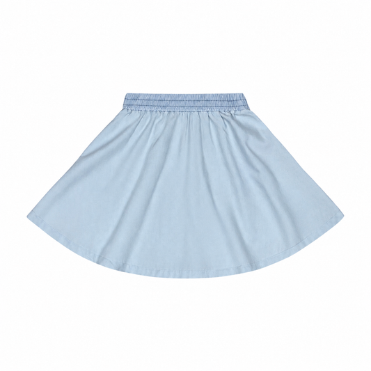 Chambray Denim Circle Skirt