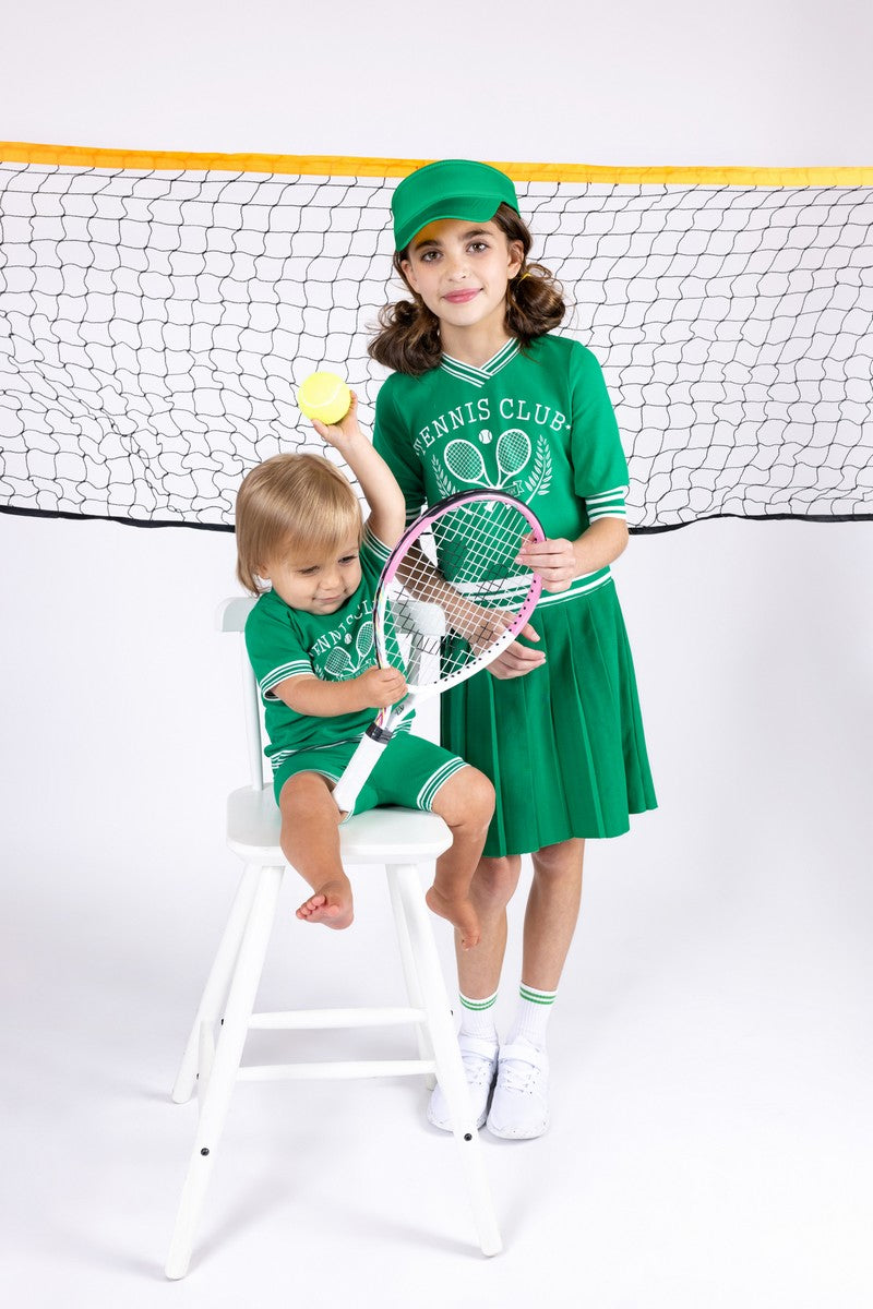 Green Tennis Logo Dress