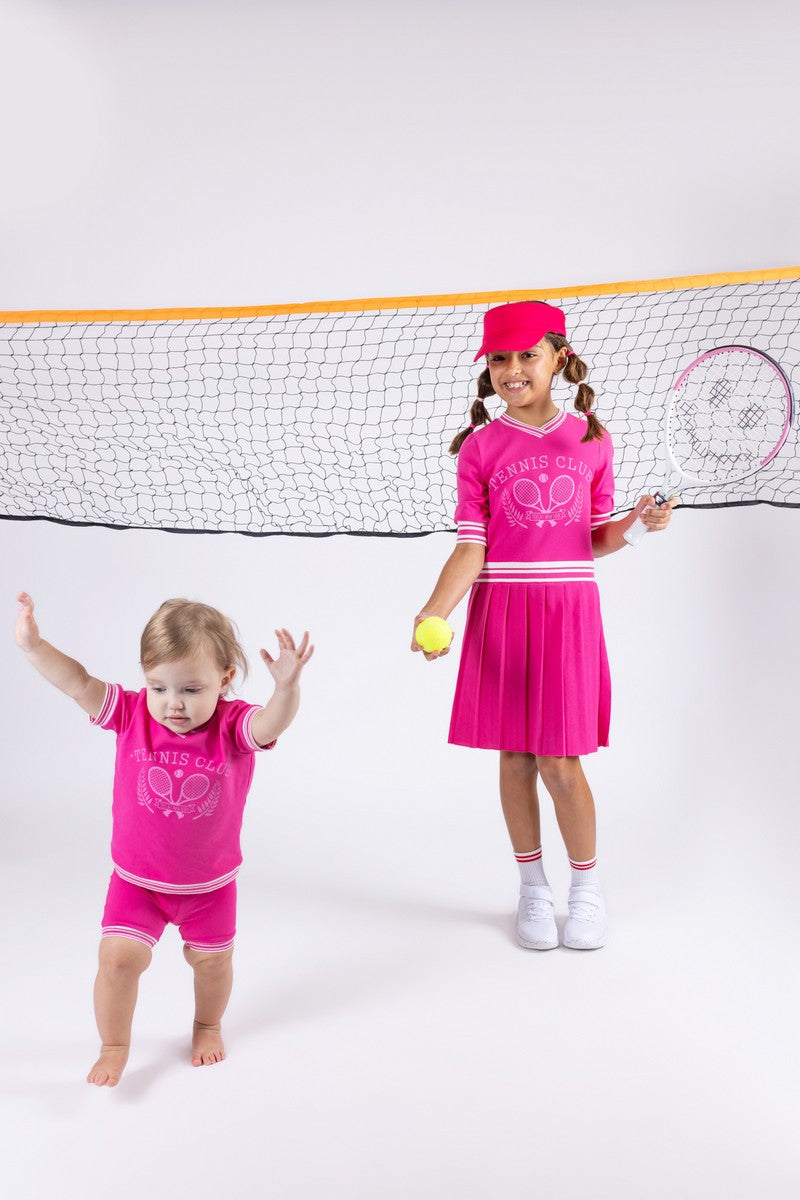 Pink Tennis Logo Baby Set