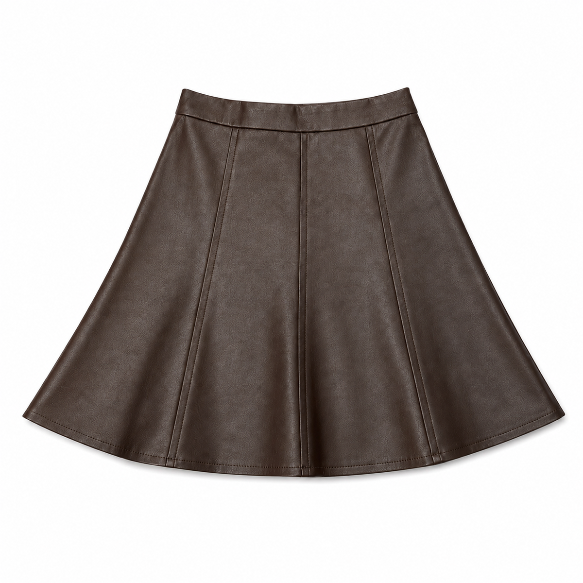 Chocolate Leather Skirt
