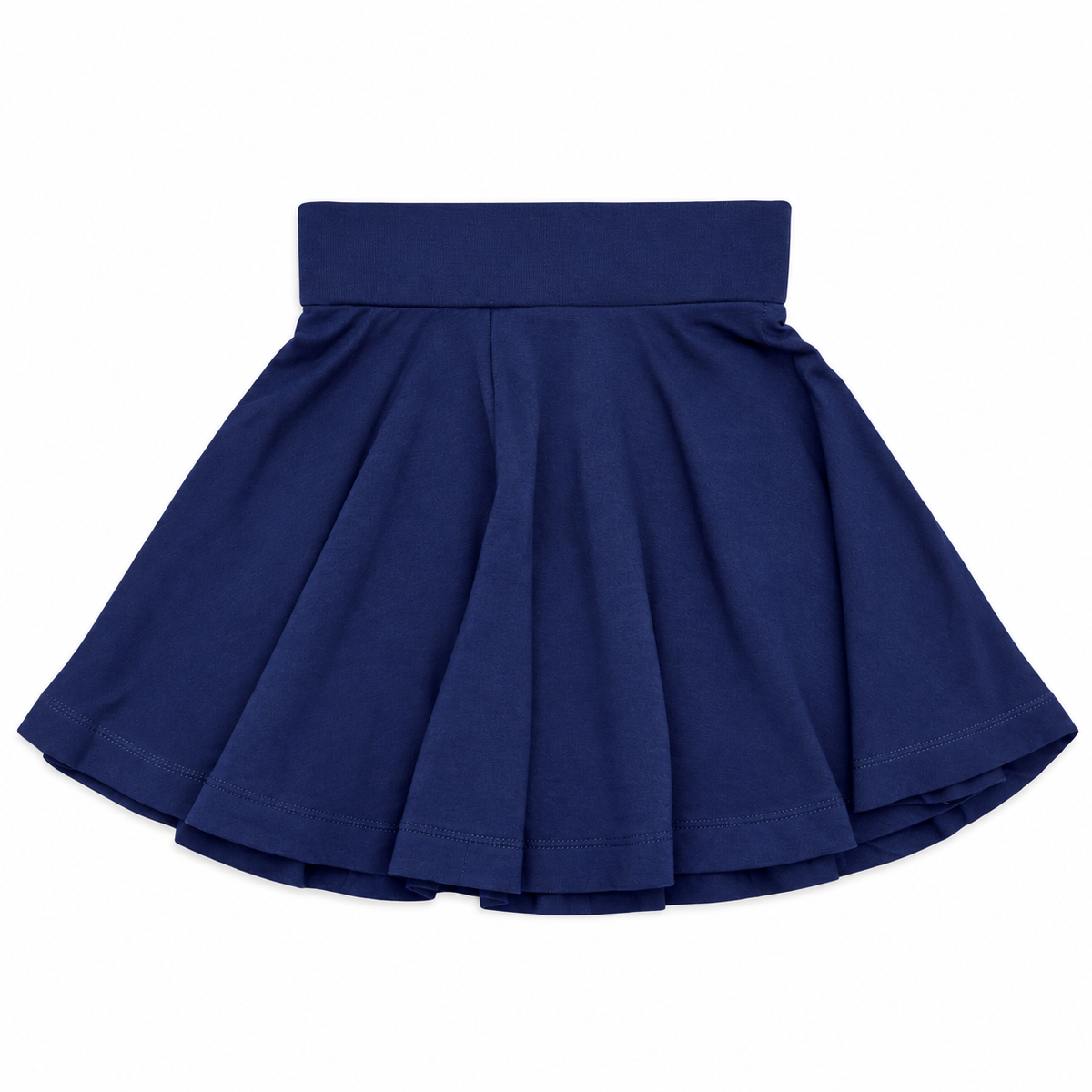 Light Navy Basic Knit Circle Skirt