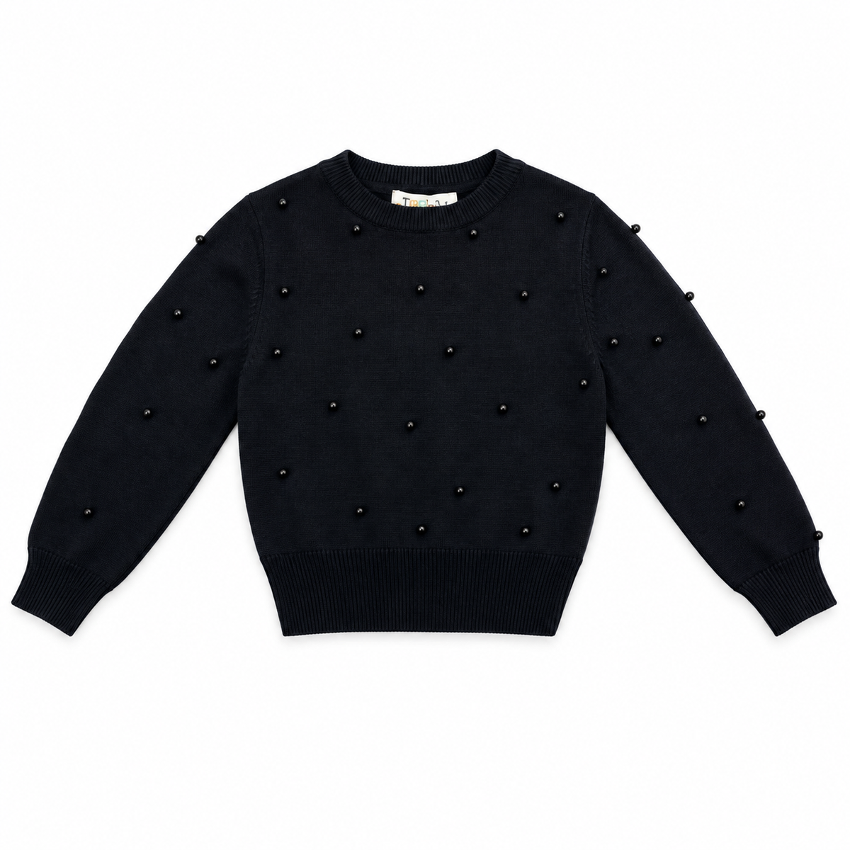 Black Stud Knit Top