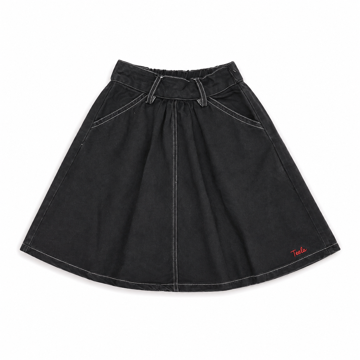 Black Denim Skirt