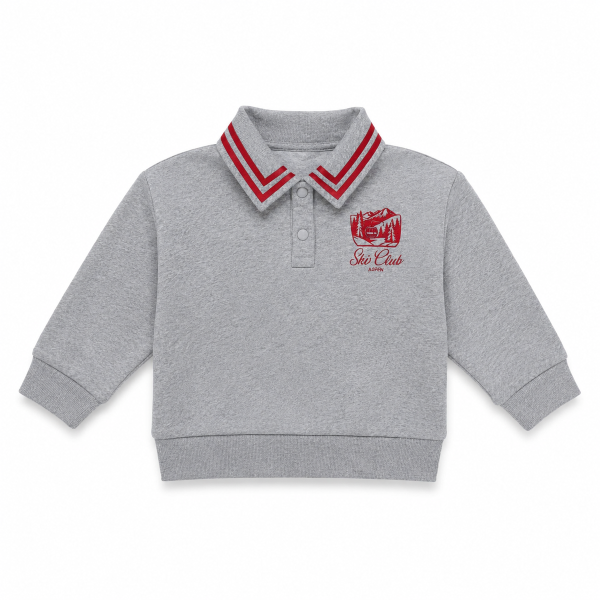 Heather Grey Ski Club Polo