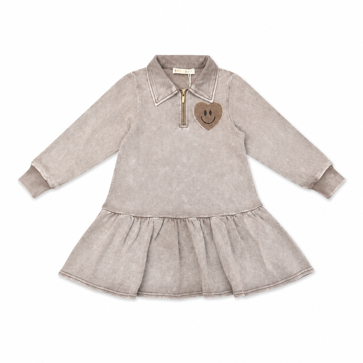 Coffee Applique Dress