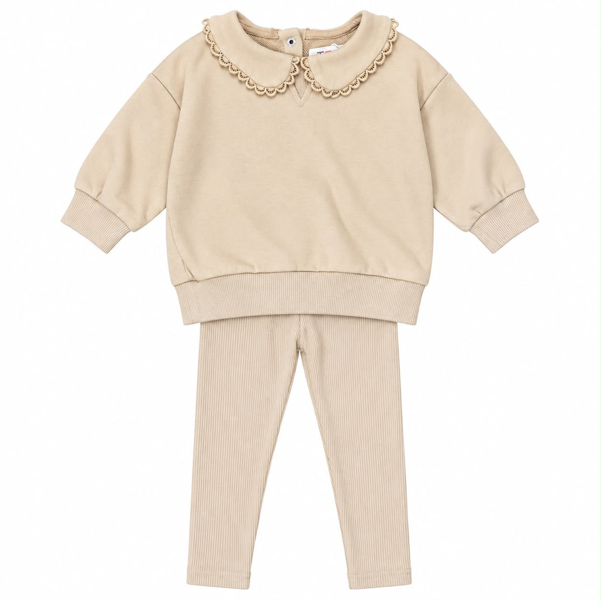 Taupe Twill Sweater Set