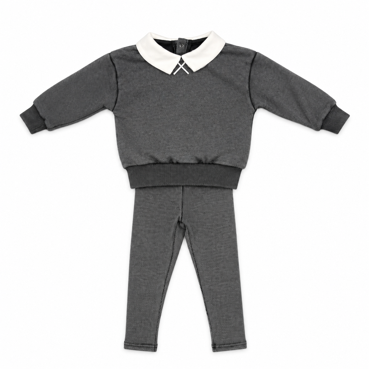 Black Wash Sweatshirt Set