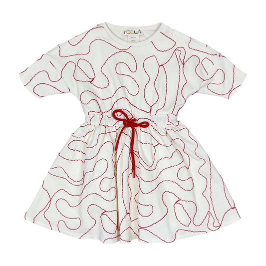 Red Embroidery Dress