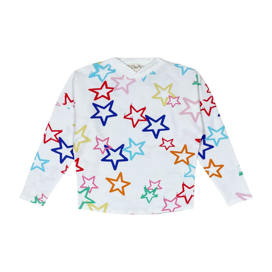 Print Graffiti Star Girls Top
