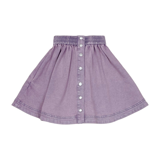 Purple Colored Denim Skirt