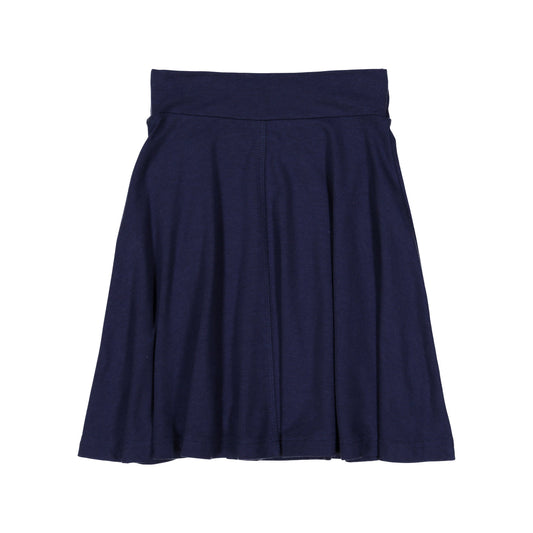 Navy Teen Basic Knit Circle Skirt
