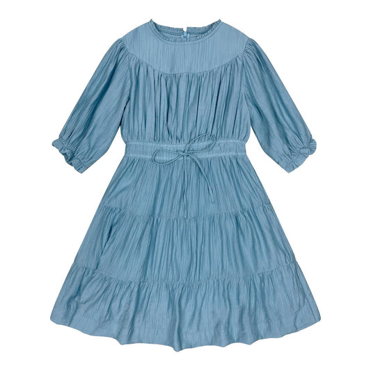 Blue Crinkle Dress