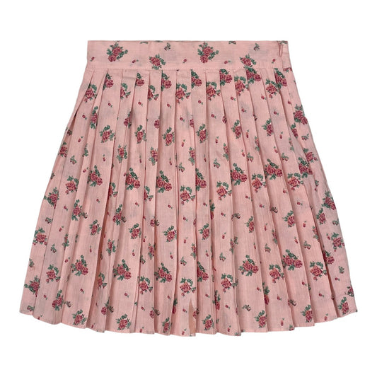 Peach Pleated Skirt