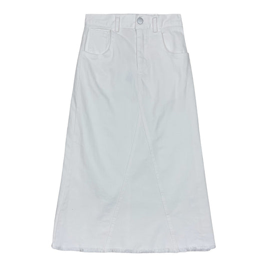 White Maxi Triangle Skirt