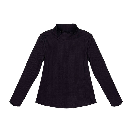 Burgundy Pointelle Mockneck