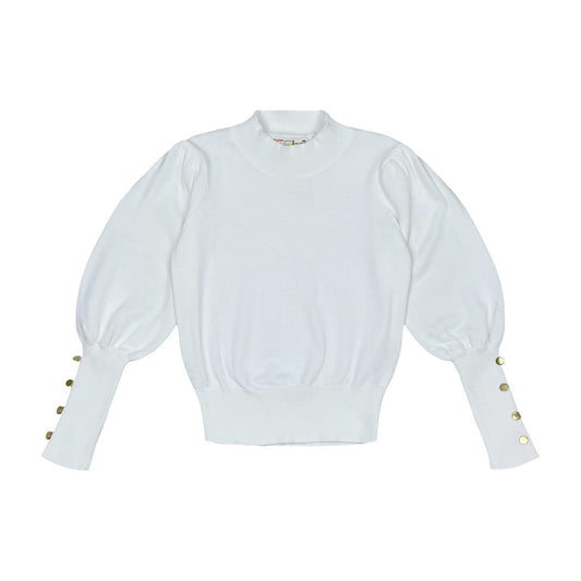 Ivory Gold Button Top