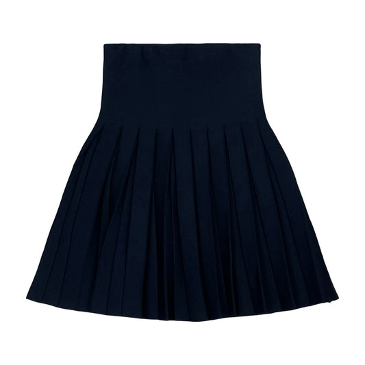 Navy Pleated Skirt