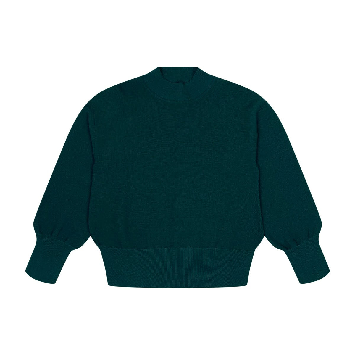 Green Basic Silk Knit Top