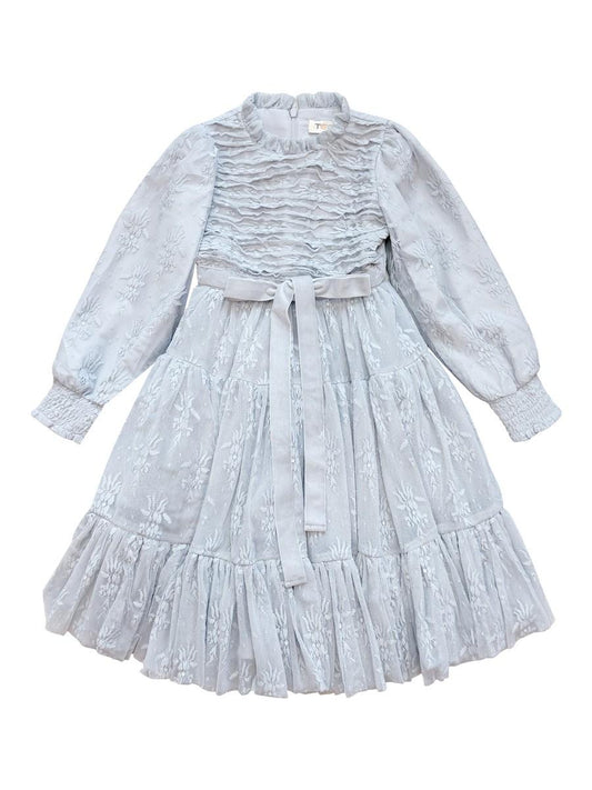 Powder Blue Rosalie Dress - Knee Lenght