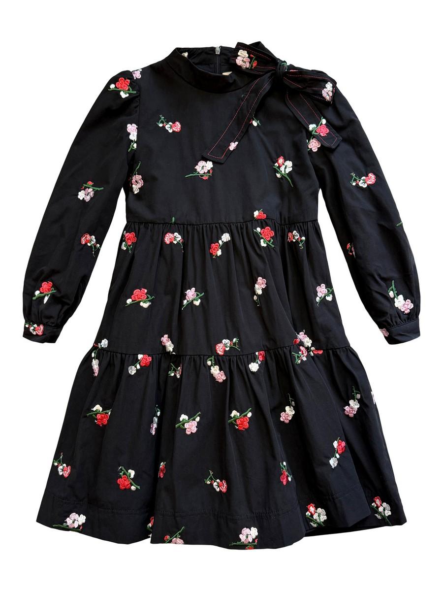 Black Embroidered Dress