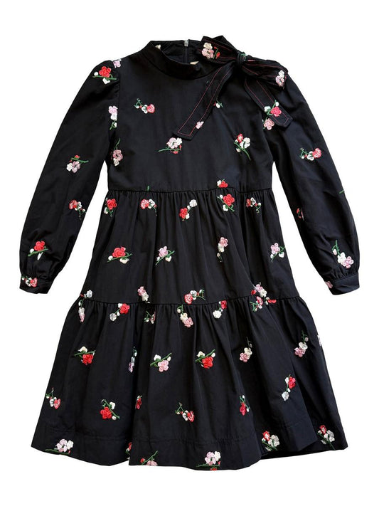Black Embroidered Dress