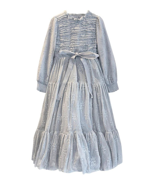 Powder Blue Rosalie Dress - Ankle Lenght