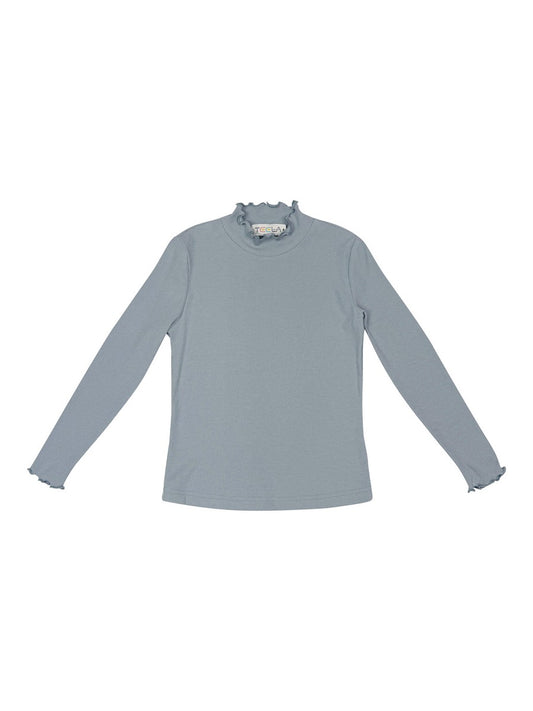 Powder Blue Mockneck Top