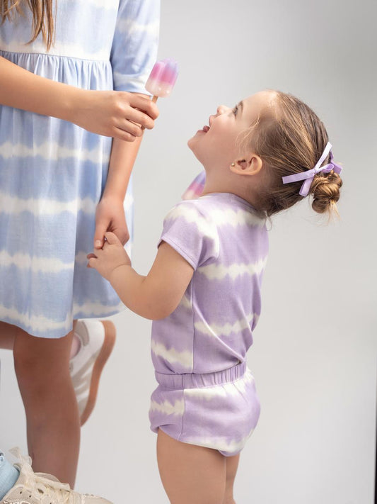 Purple Tie Dye Baby Girl Set
