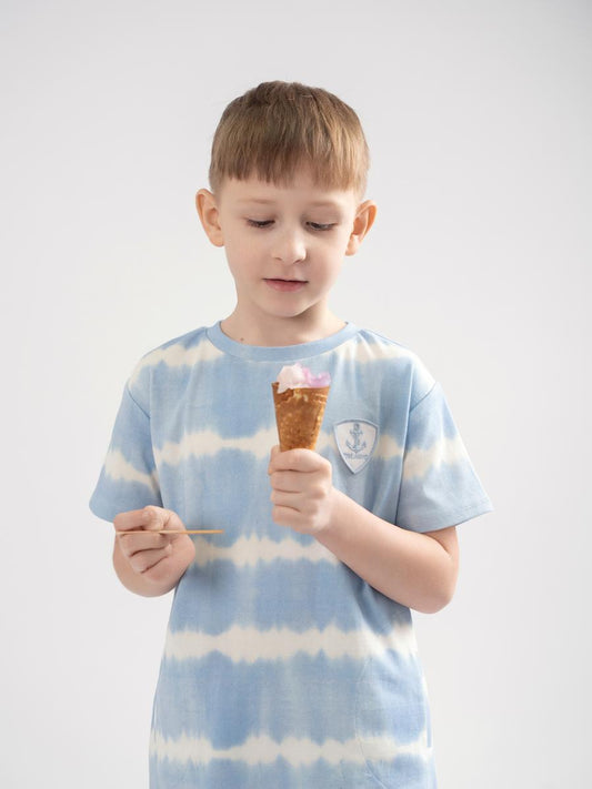 Blue Tie Dye Boy Top