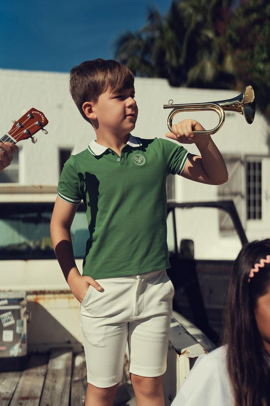 Emerald Green Tennis Boys Top